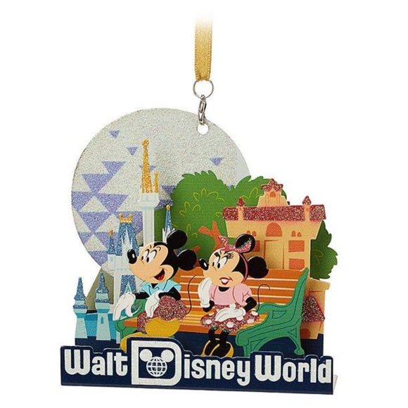 Walt Disney World Mickey and Minnie Mouse Metal Diorama Ornament - Picture 6 of 6